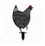 Set Pula metalike dekoruese per kopesht Aberto Design Chickens Black