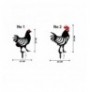 Dekor kopeshti Metal Accessory Set Aberto Design Chicken Family4 Black