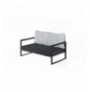 Sofa per kopesht Hannah Home MTLBHC120001 Anthracite Black