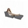 Bean Bag per kopesht Hannah Home Siesta Sofa Bed Pouf - Fume