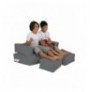 Bean Bag per kopesht Hannah Home Kids Double Seat Pouf - Fume