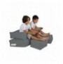 Bean Bag per kopesht Hannah Home Kids Double Seat Pouf - Fume