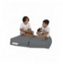 Bean Bag per kopesht Hannah Home Kids Double Seat Pouf - Fume