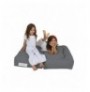 Bean Bag per kopesht Hannah Home Kids Double Seat Pouf - Fume