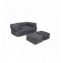 Bean Bag per kopesht Hannah Home Kids Double Seat Pouf - Fume