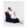 Bean Bag kopeshti Hannah Home Siesta Sofa Bed Pouf - Black