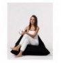 Bean Bag per kopesht Hannah Home Pyramid Big Bed Pouf - Black