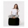 Garden Pouffe Hannah Home Square Pouf - Black