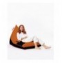 Garden Bean Bag Hannah Home Pyramid Large Double Color Bed Pouf - Orange Orange