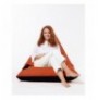 Garden Bean Bag Hannah Home Pyramid Large Double Color Bed Pouf - Orange Orange