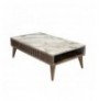 Tavoline mesi Hannah Home Milan - Walnut, White Marble