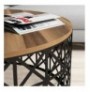 Tavoline mesi Hannah Home Selin Metal Ferforje - Walnut Black