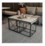 Set tavolina Hannah Home Defne - White Black Marble