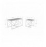 Set tavolina Hannah Home Defne - White Black Marble