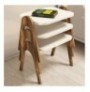 Set tavoline (3 Pieces) Hannah Home Paris - Walnut, Cream