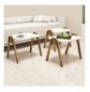 Set tavoline (3 Pieces) Hannah Home Paris - Walnut, Cream