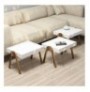 Set tavoline (3 Pc) Hannah Home Roma - Walnut, White