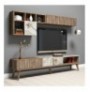 Mobilje TV Hannah Home Milan - Walnut, White Marble