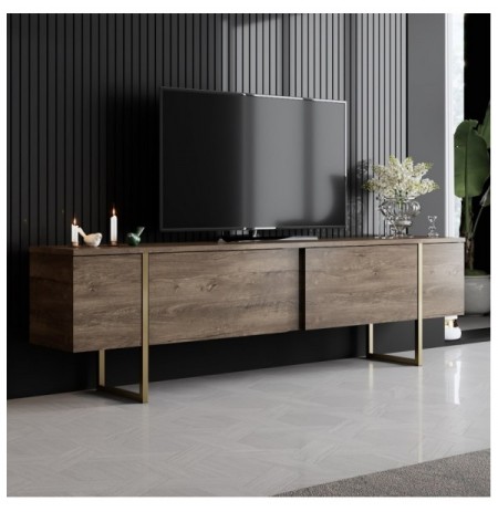 Mobilje TV Hannah Home Luxe - Walnut, Gold WalnutGold