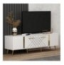 Mobilje TV Hannah Home Detas - White, Gold WhiteGold