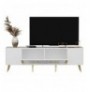 Mobilje TV Hannah Home Detas - White, Gold WhiteGold