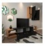 Mobilje TV Hannah Home Zebra - Black, Teak