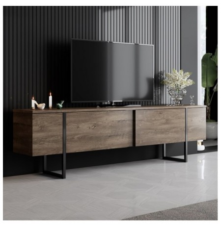 Mobilje TV Hannah Home Luxe - Walnut, Black WalnutBlack