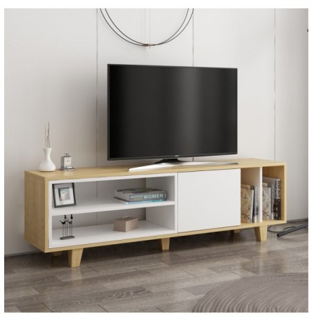 Mobilje TV Hannah Home Rosmar - Oak, White OakWhite