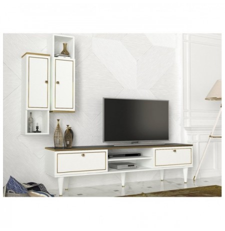 Mobilje TV Hannah Home Ravenna - White GoldBlack