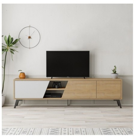 Mobilje TV Hannah Home Fiona - Oak, White