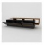 Mobilje TV Hannah Home Pia - Black, Walnut BlackWalnut