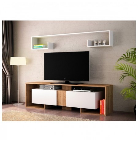 Mobilje TV Hannah Home Rose - White, Walnut