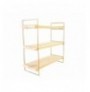 Raft muri Aberto Design Masa Üstü 3 Organizer, Gold Brown