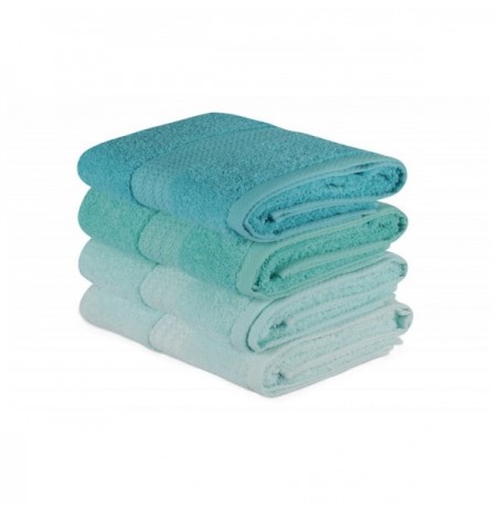 Set peshqir duarsh (4 Pc) L'essentiel Rainbow - Water Green Sea