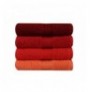 Set peshqir duarsh (4 Pc) L'essentiel Rainbow - Red Pale Orange