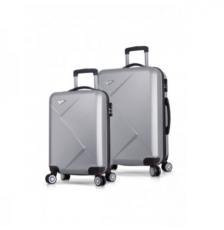 Suitcase Set (2 Pieces) Lucky Bees Diamond - MV4896 Grey