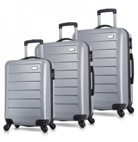 Suitcase Set (3 Pieces) Lucky Bees Ruby - MV4766 Grey