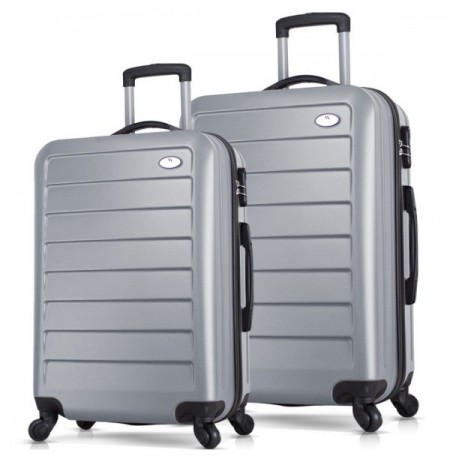 Suitcase Set (2 Pieces) Lucky Bees Ruby - MV4797 Grey