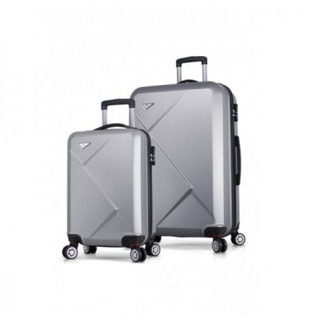 Suitcase Set (2 Pieces) Lucky Bees Diamond - MV4902 Grey