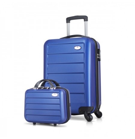 Suitcase Set (2 Pieces) Lucky Bees Ruby - MV1574 Blue
