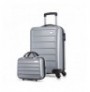 Suitcase Set (2 Pieces) Lucky Bees Ruby - MV4858 Grey