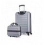 Suitcase Set (2 Pieces) Lucky Bees Ruby - MV4858 Grey