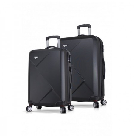 Suitcase Set (2 Pieces) Lucky Bees Diamond - MV8039 Black