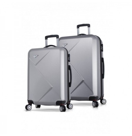 Suitcase Set (2 Pieces) Lucky Bees Diamond - MV4919 Grey