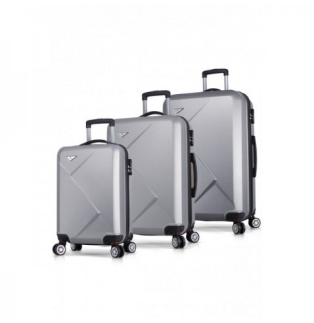 Suitcase Set (3 Pieces) Lucky Bees Diamond - MV4889 Grey