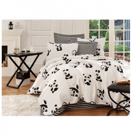 Double Pique Set L'essentiel Panda - Black, White