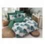 Double Duvet Cover Set L'essentiel Monstera - Green White