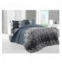 Double Quilt Cover Set L'essentiel Yaren GreyBlackWhite