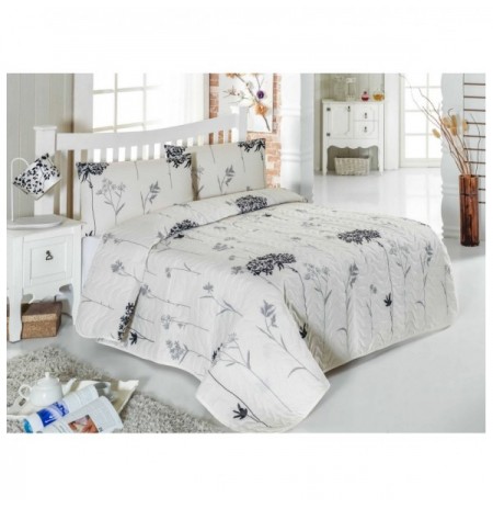 Double Quilted Bedspread Set L'essentiel Efil - Beige, Grey GreyBeigeBlack