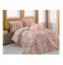 Double Duvet Cover Set L'essentiel Urla BeigeMinkSalmonGreen